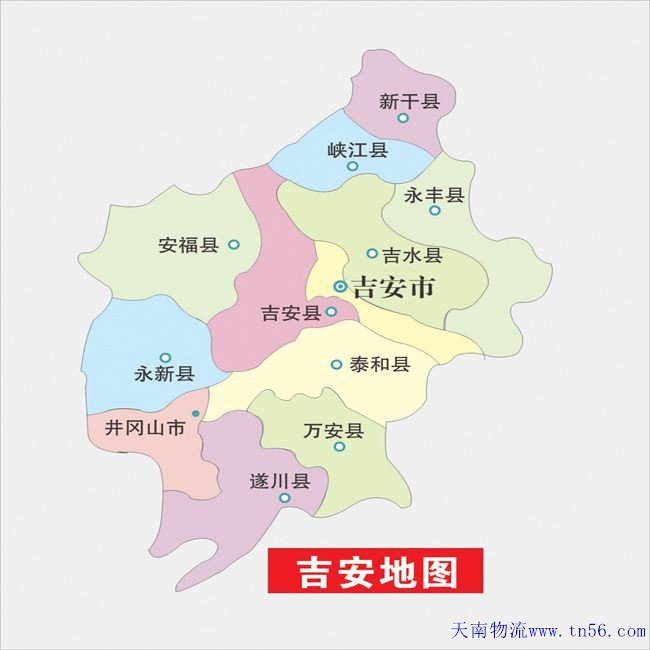 深圳到吉安物流地圖
